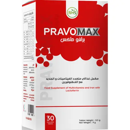 برافوماكس  للمضغ  30 قرص